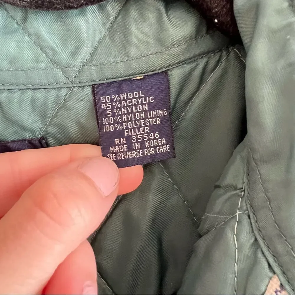 ✨ 911 Sportswear Men’s Navy Blue Green Shacket Jacket Large - Picture 4 of 7